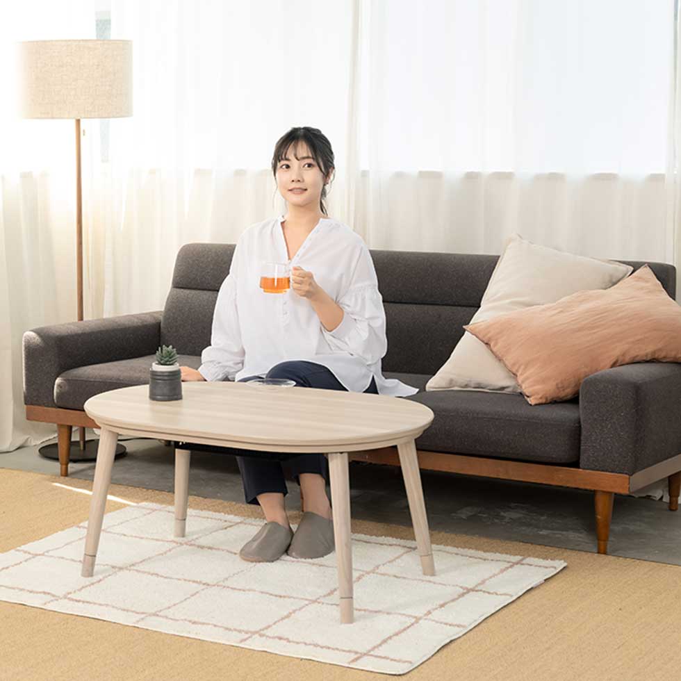 ここちよいこたつ（楕円型）90cm×60cmKMR-42262 | コイズミオンライン